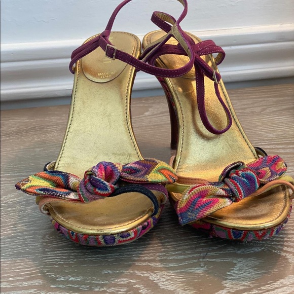 Missioni Multi-Color chevron bow sandals - Picture 8 of 14